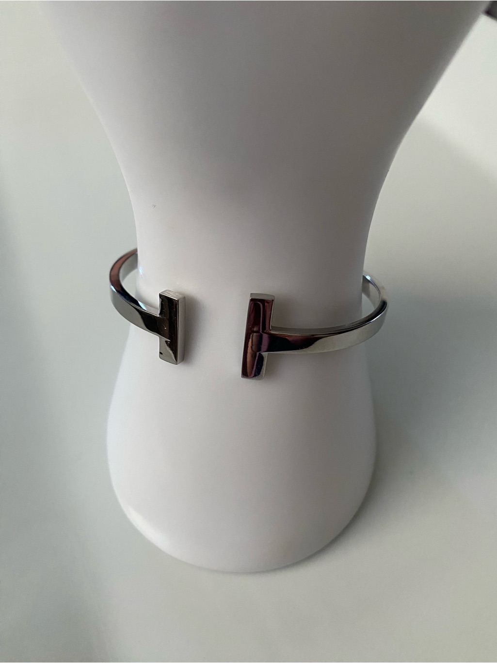 Polished Silver Open Cuff Bracelet